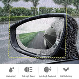 TANTRA  101 Premium Car Mirror Waterproof Anti Fog Film Transparent with Oval Shape (Pack of 2 Pcs)