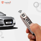 TANTRA TPU Key Cover and Metal Keychain Compatible for Kia Seltos 2023 Facelift HTX | Carens X Line 4 Button Smart Key (Grey Pack of 2)