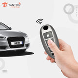 TANTRA TPU Key Cover and Metal Keychain Compatible for Maruti Suzuki Baleno | Ciaz | Swift | Ertiga | Ignis | Ritz | S-Cross | SX4 | Vitara Brezza 2 Button Smart Key Cover (Grey Pack of 2)