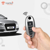 TANTRA TPU Key Cover and Metal Keychain Compatible for Maruti Suzuki Baleno, Vitara Breeza, S Cross, Ciaz, Swift, Ignis, 3 Button Smart Key Cover (Grey Pack of 1)