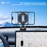 TANTRA MagSafe Magnetic Phone Holder for Car Dashboard | 360° Rotating Flexible Adjustable Mobile Stand with Memory Spring Clip | Universal Smartphone Mount | SIA591