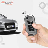 TANTRA TPU Key Cover and Metal Keychain Compatible for Mahindra Scorpio 2019+| Bolero 2020+ XUV 300 | Marazzo | XUV 700 | XUV 400 ev | Bolero | Thar 2020+ 3 Button Flip Key (Grey Pack of 2)