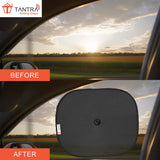 TANTRA Car Sun Shade for Side Windows (Black) Pack of 4