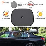 TANTRA Car Sun Shade for Side Windows (Black) Pack of 2