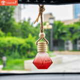 TANTRA Car Perfume Hanging Pod Floral Splendour Fragrance | Premium Car Air Freshener | Natural Essential Oils | Glass Bottle with Wooden Diffuser Lid | Long Lasting Up to 60 Days | Car, Office, Home
