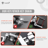 TANTRA TPU Key Cover and Metal Key Chain Compatible with Lexus ES200 ES260 ES300H ES350 GX460 LC500 LC500H LS350 LS500H UX200 UX250H UX260H | 3 Button Flip Key | Grey