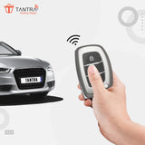 TANTRA TPU Key Cover and Metal Keychain Compatible for Hyundai Aura Elantra I.10 Grand Nios I.20 Elite Verna 4S Creta I.10 Grand I.20 Activa Tucson Xcent 3 Button Smart Key (Grey Pack of 2)