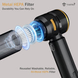 TANTRA 4-in-1 Car Vacuum Cleaner | 20000Pa Cordless Vacuum Cleaner with Brushless Motor | Mini Vacuum Cleaner for Car Use | 6000mAh Rechargeable Battery | 3 Speed Modes | 9-in-1 Kit | USB-C