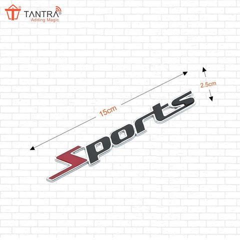 TANTRA Premium Sports Metal Car Sticker - Durable & Stylish Auto Emblem for Vehicles - Customizable Designs - Easy Installation - Weather-Resistant & Long-Lasting