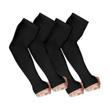 TANTRA Sun Protection Arm Sleeves for Men & Women, UPF 50+ Arm Cover for Biking, Cricket, Cycling, Golf, Outdoor Sports, Comfortable & Breathable Sleeve for UV Protection and Cooling (Black) 2 Pair