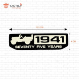 TANTRA Premium Seventy Five Years 1941 Metal Car Sticker - Durable & Stylish Auto Emblem for Vehicles - Customizable Designs - Easy Installation - Weather-Resistant & Long-Lasting