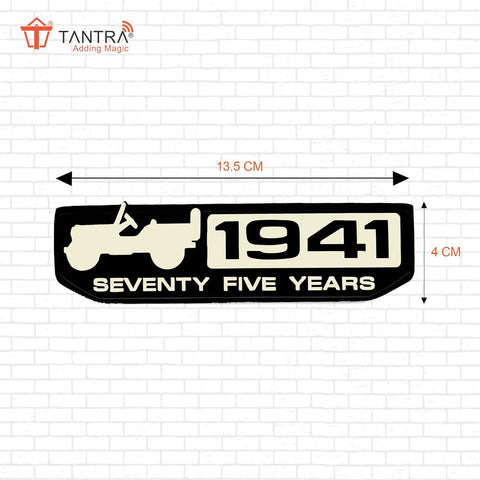 TANTRA Premium Seventy Five Years 1941 Metal Car Sticker - Durable & Stylish Auto Emblem for Vehicles - Customizable Designs - Easy Installation - Weather-Resistant & Long-Lasting