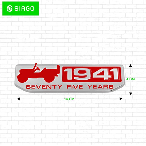 TANTRA Premium Seventy Five Years 1941 Metal Car Sticker - Durable & Stylish Auto Emblem for Vehicles - Customizable Designs - Easy Installation - Weather-Resistant & Long-Lasting