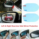 TANTRA  101 Premium Car Mirror Waterproof Anti Fog Film Transparent with Oval Shape (Pack of 2 Pcs)
