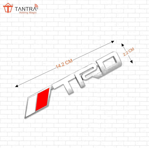 TANTRA Premium TRD Metal Car Sticker - Durable & Stylish Auto Emblem for Vehicles - Customizable Designs - Easy Installation - Weather-Resistant & Long-Lasting