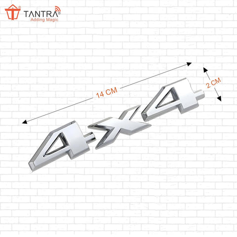 TANTRA Premium 4x4 Metal Car Sticker - Durable & Stylish Auto Emblem for Vehicles - Customizable Designs - Easy Installation - Weather-Resistant & Long-Lasting