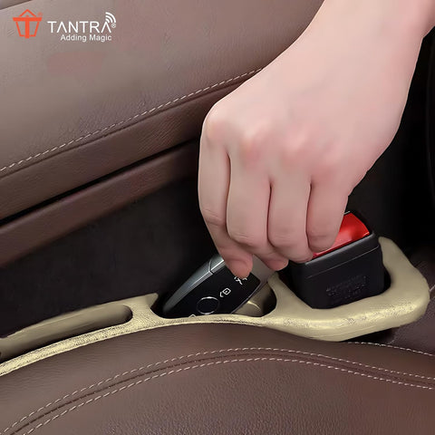 TANTRA 2 Pack Car Gap Filler Slot for Storing Phone, Cards & Coins, Seat Gap Plug Strip Prevent Things from Dropping Compatible with All Cars