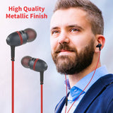 tantra T800 Super Bass Earphones with Microphone Subwoofer Wired Headset  (Red, In the Ear)