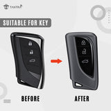 TANTRA TPU Key Cover Compatible with Lexus ES200 ES260 ES300H ES350 GX460 LC500 LC500H LS350 LS500H UX200 UX250H UX260H | 3 Button Flip Key | Grey