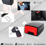 TANTRA Car Seat Belt Buckle | Comfortable Driving Seat Belt Clip | Long Distance Commuting Car Seat Belt Cover | Two Piece Black Shoulder Pad Set | Car Seat Belt Accessories