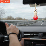 TANTRA Car Perfume Hanging Pod Floral Splendour Fragrance | Premium Car Air Freshener | Natural Essential Oils | Glass Bottle with Wooden Diffuser Lid | Long Lasting Up to 60 Days | Car, Office, Home
