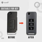 TANTRA TPU Key Cover Compatible with Mahindra XUV500 3 Button Flip Key | Durable Key Protector | Soft TPU Key Fob Cover | Grey