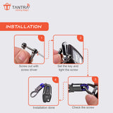 TANTRA Heavy-Duty Metal Key Chain with D-Ring for Car and Bike Keys - Durable, Secure, and Stylish Key Holder Accessory