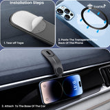 TANTRA MagSafe Magnetic Phone Holder for Car Dashboard | 360° Rotating Flexible Adjustable Mobile Stand with Memory Spring Clip | Universal Smartphone Mount | SIA591