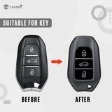 TANTRA TPU Key Cover Compatible with Citroen C5 Air Cross, 3 Button Smart Remote Key Case | Durable Key Protector | Premium Soft TPU Key Fob Cover | Grey