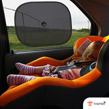 TANTRA Car Sun Shade for Side Windows (Black) Pack of 2