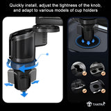 TANTRA 4-in-1 Car Cup Holder Expander | 360° Rotating Tray with Phone Mount & Food Tray | Adjustable Base for Most Vehicles, RVs & Trucks | Multi-Function Car Organizer