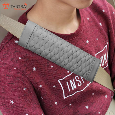 TANTRA Premium Car Seat Belt Cover – Comfort & Safety Enhancer – Adjustable, Soft, & Stylish – Universal Fit for All Vehicles – (Pack of 2)