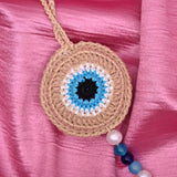 TANTRA Car Hanging Beige Handmade Ornament for Rear View Mirror