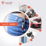 TANTRA Heavy-Duty Metal Key Chain with D-Ring for Car and Bike Keys - Durable, Secure, and Stylish Key Holder Accessory