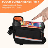 TANTRA Polyester Bicycle Front Frame/Tube Bag with Waterproof Touch Screen Bicycle Pouch for Mobile Holder Black