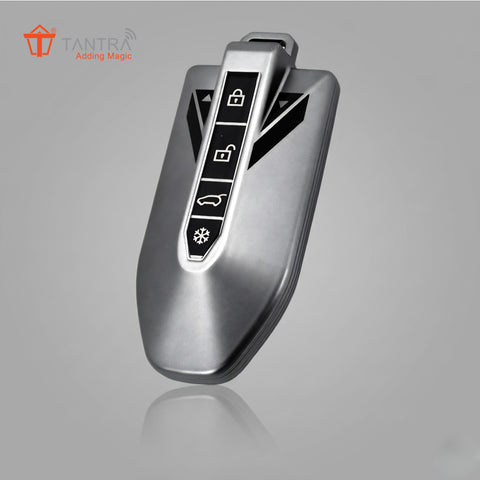 TANTRA Premium TPU Smart Key Cover and Metal Key Chain Compatible With Mahindra BE6 & XEV 9e 4 Button Smart Key | Full Protection Key Case Cover with Soft Touch Finish