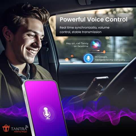 TANTRA Smart Dongle for Wire CarPlay & Android Auto | Wi-Fi Enabled with Google Play Support