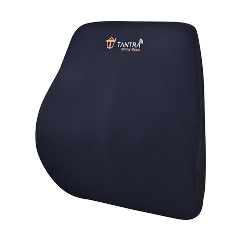 TANTRA Support Car Pillow – Ultimate Back Pain Relief & Comfort for Long Drives, Orthopedic Seat Cushion for Spine Alignment & Extra Legroom, Black (Pack of 1)