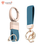 TANTRA Premium Leather Keychain - Stylish Genuine Leather Key Ring for All Car Key Durable & Elegant Key Holder (Pack of 2)