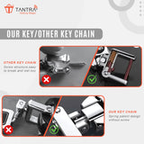 TANTRA TPU Key Cover and Metal Key Chain Compatible With Hyundai Elantra 3 Button Flip Key (Grey)