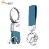 TANTRA Premium Leather Keychain - Stylish Genuine Leather Key Ring for All Car Key Durable & Elegant Key Holder (Pack of 2)