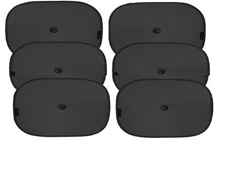TANTRA Car Sun Shade for Side Windows (Black) Pack of 6