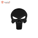 TANTRA Premium Skull Metal Car Sticker - Durable & Stylish Auto Emblem for Vehicles - Customizable Designs - Easy Installation - Weather-Resistant & Long-Lasting Black