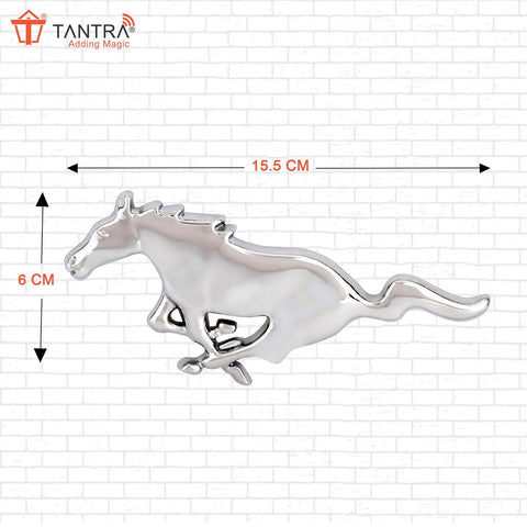 TANTRA Premium Horse Metal Car Sticker - Durable & Stylish Auto Emblem for Vehicles - Customizable Designs - Easy Installation - Weather-Resistant & Long-Lasting