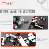 TANTRA Premium TPU Smart Key Cover and Metal Key Chain Compatible With Mahindra BE6 & XEV 9e 4 Button Smart Key | Full Protection Key Case Cover with Soft Touch Finish