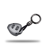 TANTRA TPU Key Cover and Round Keychain Compatible for innova, Fortuner  2 Button Smart Key (Grey)