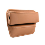 TANTRA Car Seat Gap Filler Organizer - Premium PU Leather Storage Box for Phone Combo( Tan)