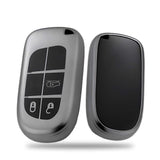 TANTRA TPU Key Cover Compatible with Jeep Meridian, Compass, Trailhawk 3 Button Flip Key (Grey)