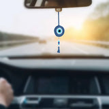 TANTRA Car Hanging Mid Blue Handmade Ornament for Rear View Mirror