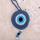 TANTRA Car Hanging Mid Blue Handmade Ornament for Rear View Mirror